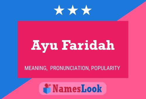 Ayu Faridah 名字海报