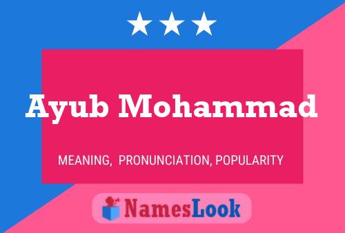 Ayub Mohammad 名字海报