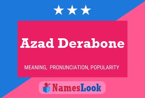 Azad Derabone 名字海报