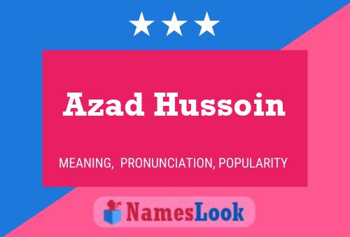 Azad Hussoin 名字海报