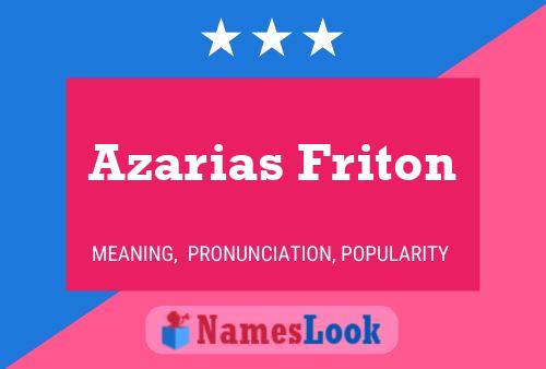 Azarias Friton 名字海报