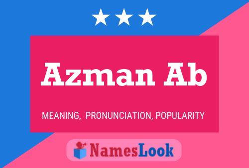 Azman Ab 名字海报