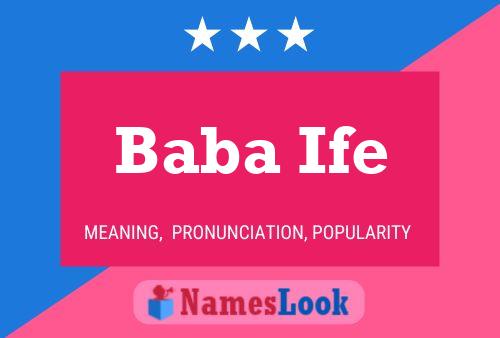 Baba Ife 名字海报