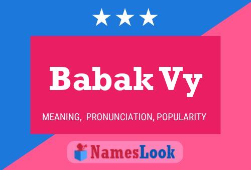 Babak Vy 名字海报