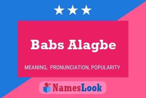 Babs Alagbe 名字海报