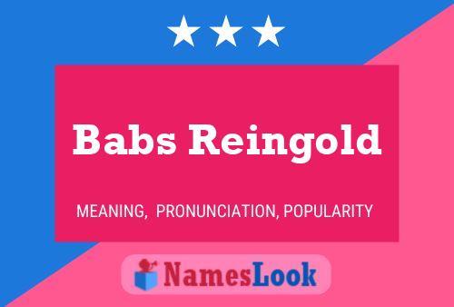 Babs Reingold 名字海报