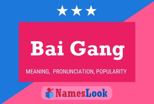 Bai Gang 名字海报