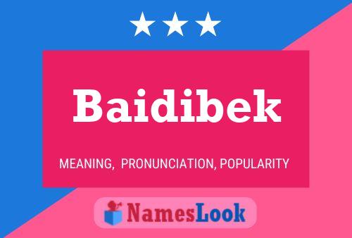 Baidibek 名字海报