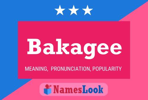 Bakagee 名字海报