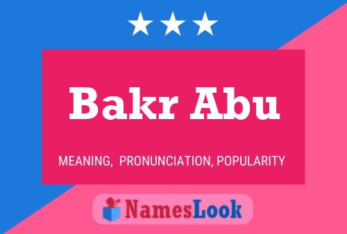 Bakr Abu 名字海报