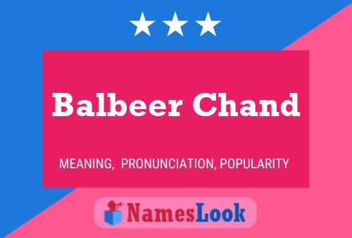 Balbeer Chand 名字海报