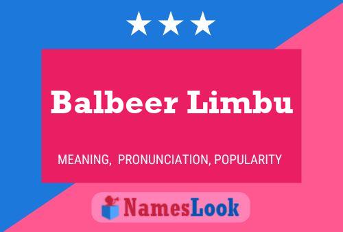 Balbeer Limbu 名字海报