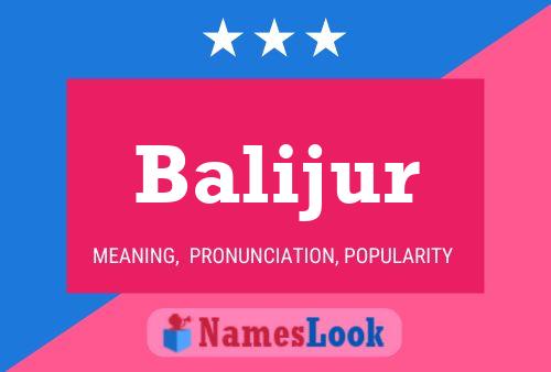 Balijur 名字海报