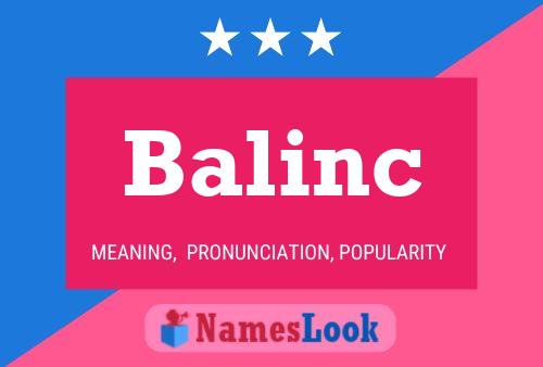 Balinc 名字海报