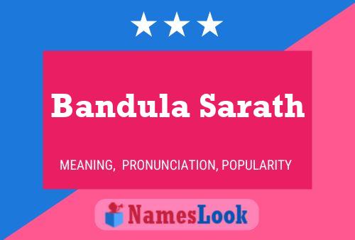 Bandula Sarath 名字海报