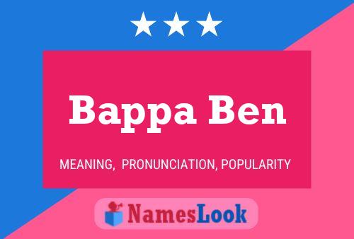 Bappa Ben 名字海报