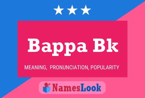 Bappa Bk 名字海报