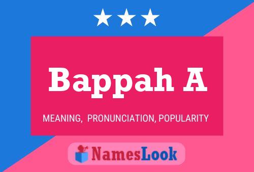 Bappah A 名字海报