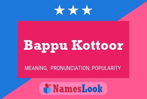 Bappu Kottoor 名字海报