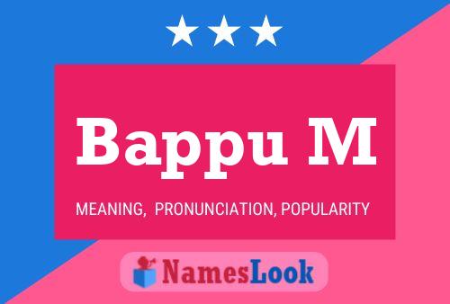 Bappu M 名字海报