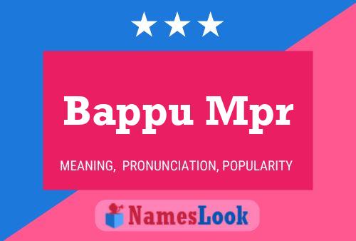 Bappu Mpr 名字海报