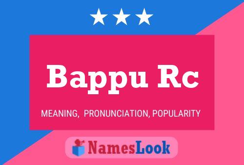 Bappu Rc 名字海报