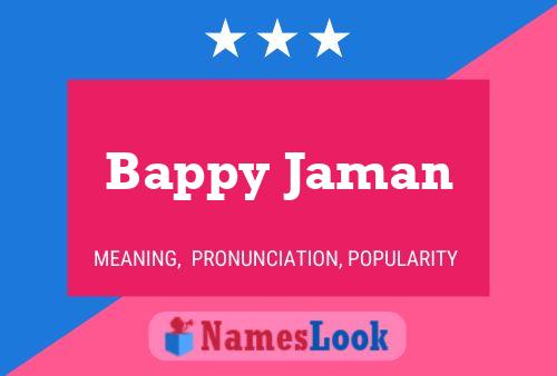 Bappy Jaman 名字海报