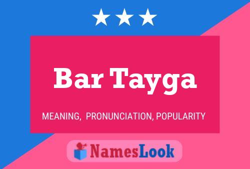 Bar Tayga 名字海报