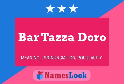 Bar Tazza Doro 名字海报