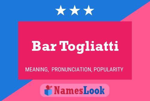 Bar Togliatti 名字海报