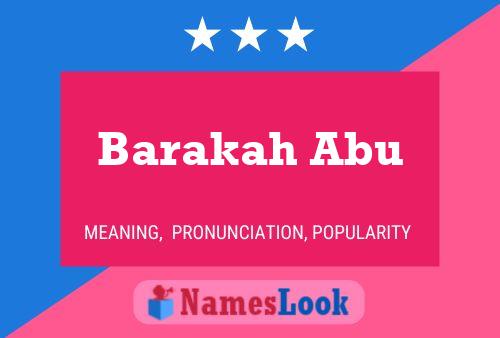 Barakah Abu 名字海报