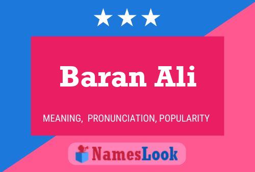 Baran Ali 名字海报