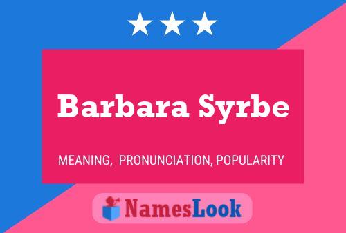 Barbara Syrbe 名字海报