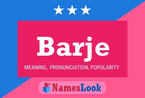 Barje 名字海报