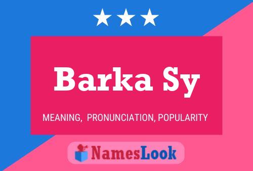 Barka Sy 名字海报