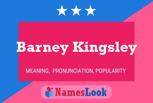 Barney Kingsley 名字海报