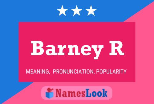 Barney R 名字海报