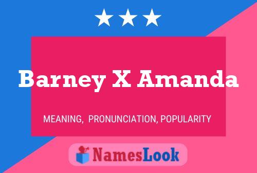 Barney X Amanda 名字海报