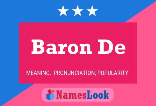 Baron De 名字海报