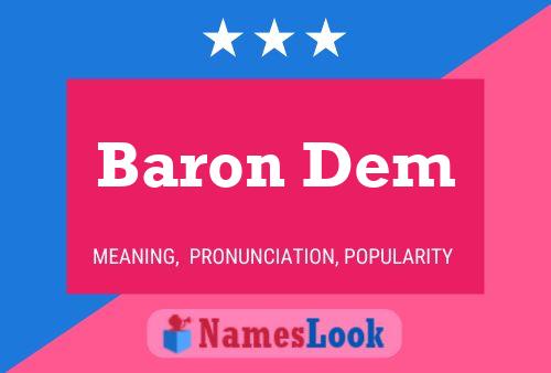 Baron Dem 名字海报