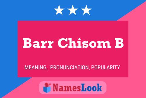 Barr Chisom B 名字海报