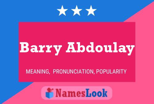 Barry Abdoulay 名字海报