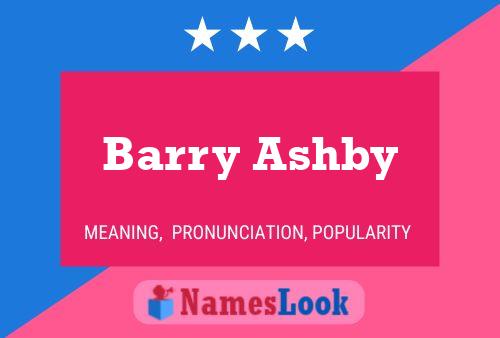 Barry Ashby 名字海报