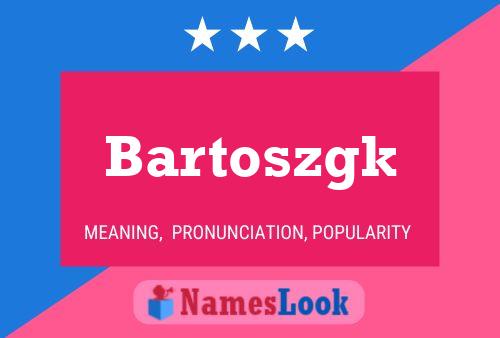 Bartoszgk 名字海报