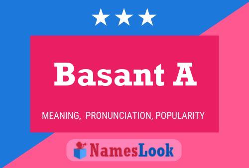 Basant A 名字海报