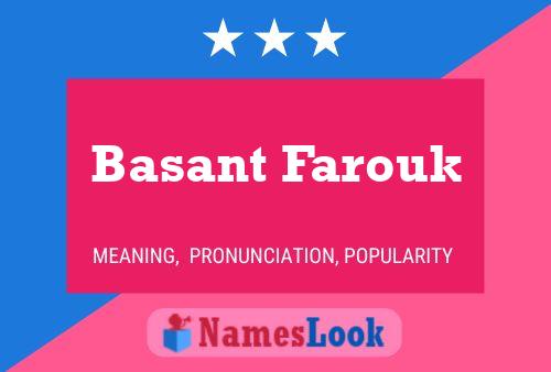 Basant Farouk 名字海报