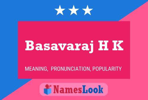 Basavaraj H K 名字海报