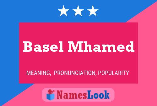 Basel Mhamed 名字海报