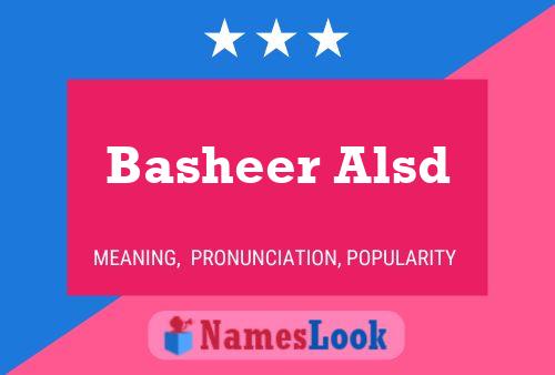 Basheer Alsd 名字海报