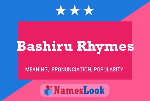 Bashiru Rhymes 名字海报